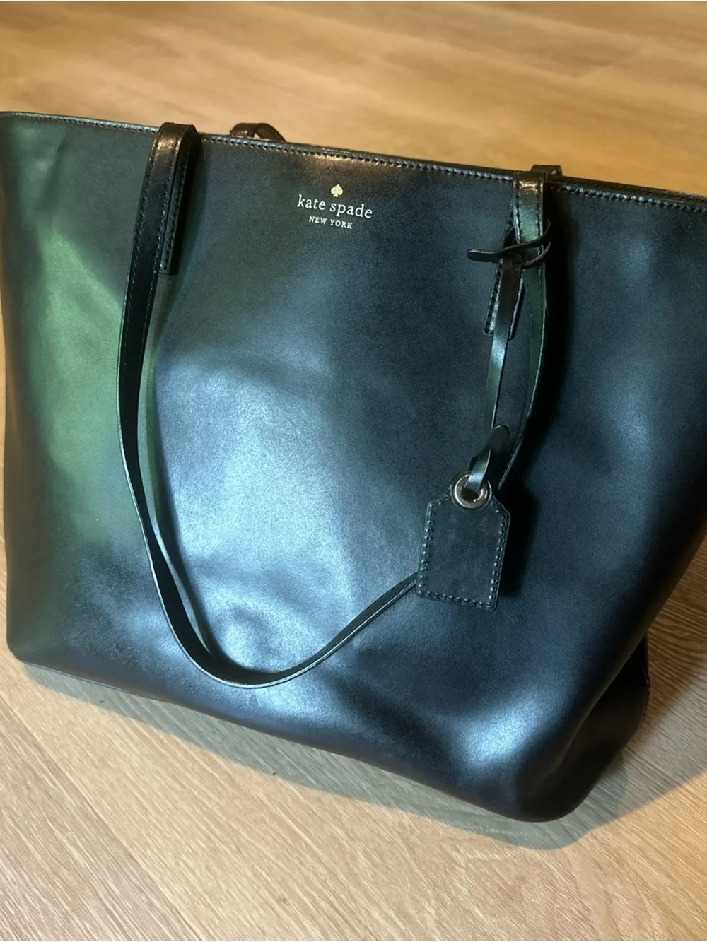 Kate Spade New York Black Classic Large Tote Bag Gold Hardware Shoulder Bag